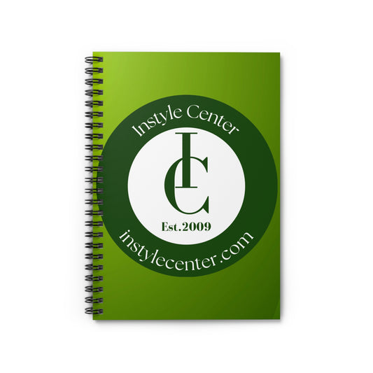 Personalized InStyle Center Spiral Notebook - Ruled Line, Green Design, Great for Journaling & Note-Taking